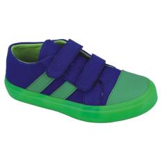 Catenzo Junior Crf 002 Sepatu Casual Sneaker-Anak Laki-Laki-Canvas-Rubber-Lucu Dan Bagus(Biru Hijau)