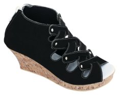 Catenzo Junior Sepatu Wedges Anak - Elegan CMPx536 Black