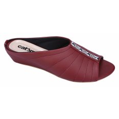 Catenzo Sandal Flat Wanita RTx161 Maroon