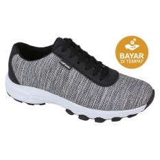 Catenzo Sepatu Lari Pria Canvas TF 148 - Black Grey