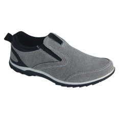 Catenzo Sepatu Suede Casual Semi Formal Pria - Men Shoes - Abu-abu
