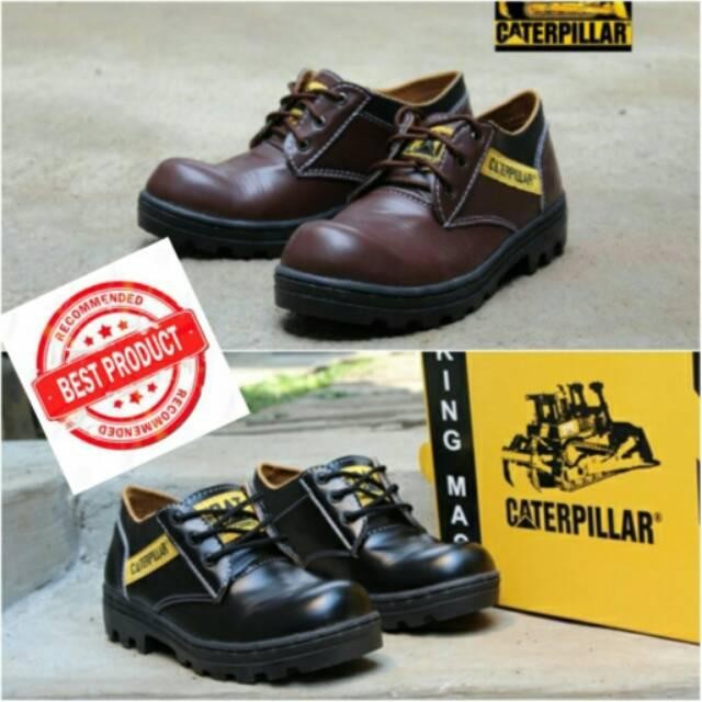 caterpillar - sepatu safety pria sepatu boots pendek semata kaki - sintetis 