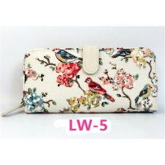 Cath King Fashion Wanita Ritsleting Panjang Dompet Kartu Paket-Bunga dan Burung-Intl
