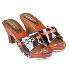 Cbr Six Hec 253 Sandal  Kelom/Casual Wanita-Sintetis-Lucu Terbaru 2017 ( Coklat )