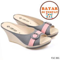 Cbr Six Sandal Wedges Wanita Cantik Dan Modis PJC 001 - Abu