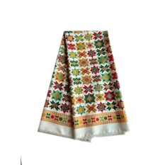CBS - kain satin songket bintang lembaran kebaya bali - putih