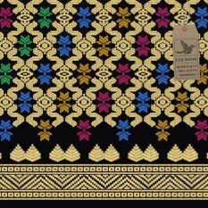 Cek Batik - Kain Bali Prada Etnik Cantik Warna Motif Gold / Emas ( HITAM, Biru, Hijau, Pink, Kuning )