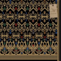 Cek Batik - Kain Bali Prada Etnik Cantik Warna Motif Gold / Emas ( HITAM, Hijau, Biru, Orange, Putih )