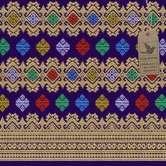 Cek Batik - Kain Bali Prada Etnik Cantik Warna Motif Gold / Emas ( UNGU, Biru, Hijau, Orange, Kuning )