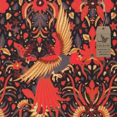 Cek Batik - Kain Batik Hitam Manis Motif Garuda Indonesia Favorit Presiden Jokowi (Merah)
