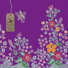 Cek Batik - Kain Batik Motif Bunga Ayu Warna Dasar Ungu