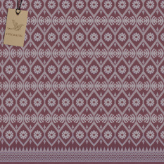 Cek Batik - Kain Songket Etnik Cantik Warna Motif Putih Tulang ( Coklat Muda Kemerahan SOFT)