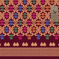 Cek Batik - Kain Songket Etnik Motif Songket Tulis Gadis Palembang (Maroon)