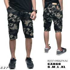 Celana cargo army pendek camo pria Loreng