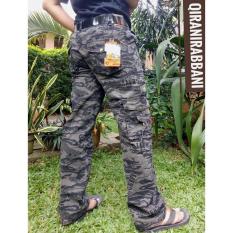 Celana Cargo Panjang Doreng Warna Krem Big Size 27 Sd 38 - Qcqf0x