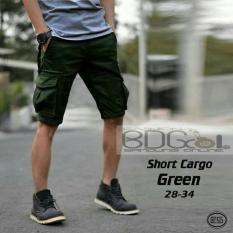 Celana Cargo Pendek Hijau Pdl Pria Kargo Celana Gunung Hitam Army Dc - 6B666C