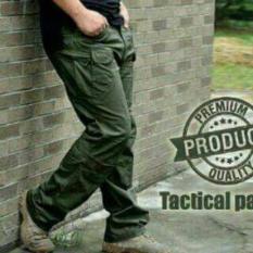 Celana cargo tactical black hawk green army