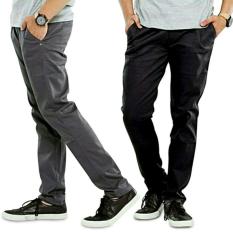 CELANA CHINO GREY PANJANG PRIA CHINOS ABU DISTRO ORI