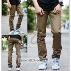 CELANA CINO PANJANG PRIA CINO-BROWN GOLD/COFFE