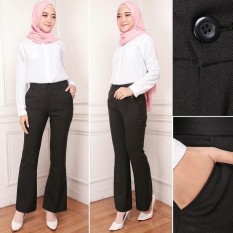 Celana Cutbray Formal Celana Kerja Wanita Pinggang Kancing