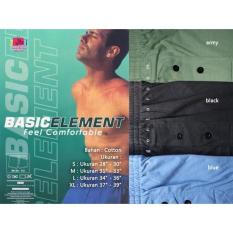 Celana Dalam Boxer Pria Laki Element Basic Katun Ukuran Size S M L Xl - Mqaukt