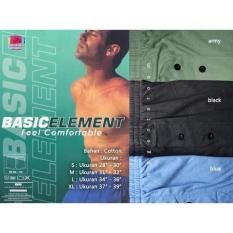 Celana Dalam Boxer Pria Laki Element Basic Katun Ukuran Size S M L Xl - Qzvgfm