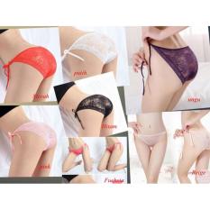 Celana Dalam Tali Samping Transparan dengan Motif Bunga-bunga Kecil ISI 4 PCS
