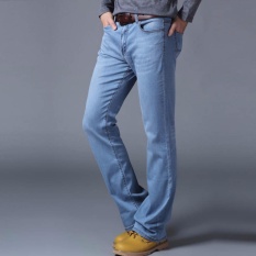 Celana Denim Cutbray Boot Cut - Biru Muda