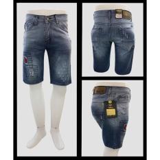 CELANA FHASION PENDEK JEANS SEMI ROBEK