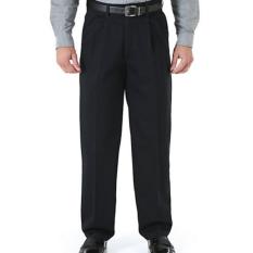 Celana formal pria twis biasa regular fit Hitam 28/36 Celana bahan cotton twist Formal regulerfit 28/36 Hitam