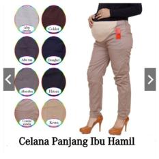 Celana Hamil Panjang 4-9 Bulan Celana Kerja Wanita Ibu Hamil Bahan Katun Stretch