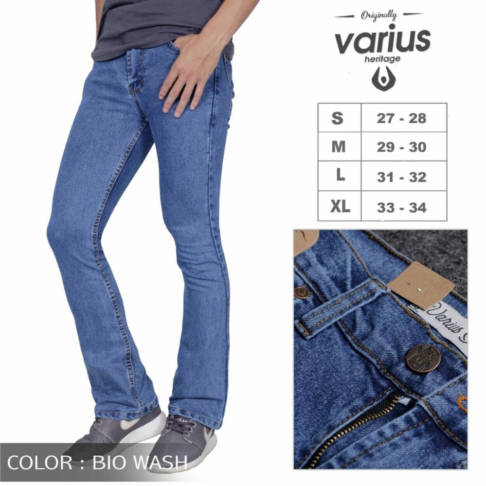 Celana jeans cutbray biowash pria 