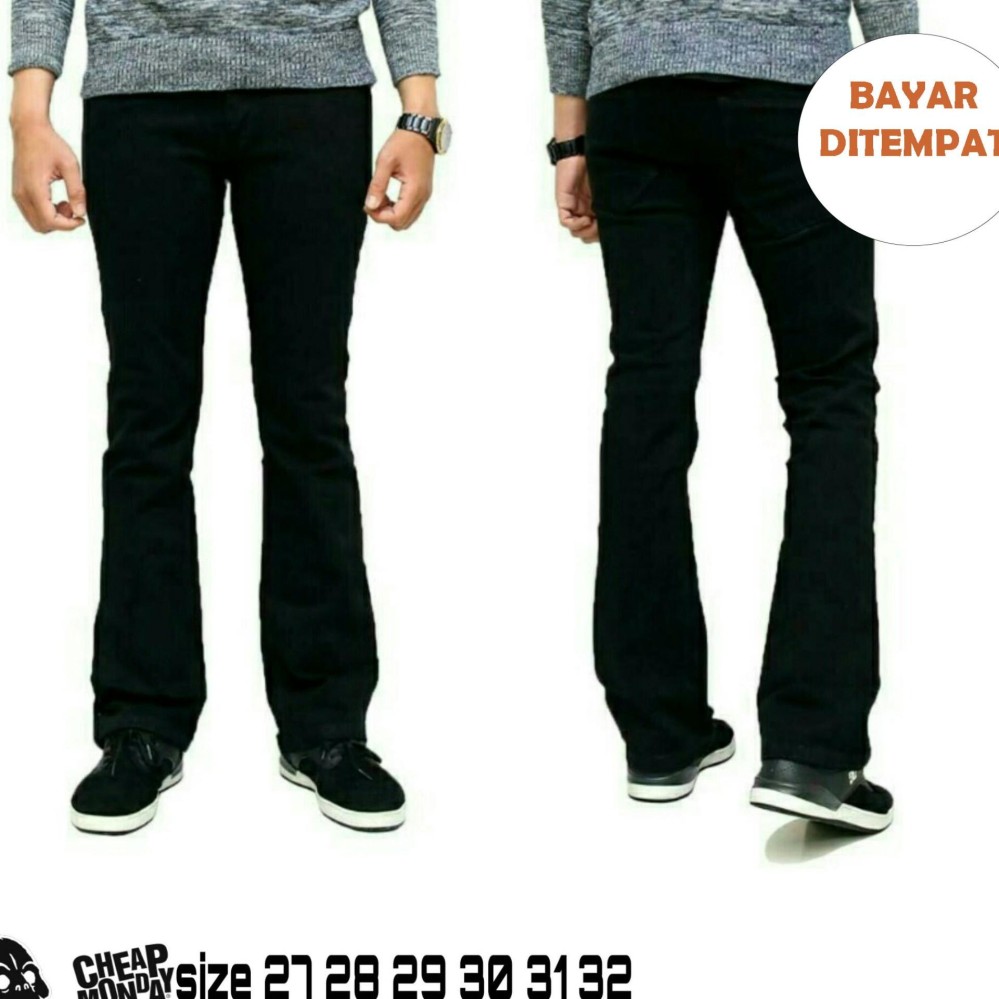 Celana Jeans Cutbray Black