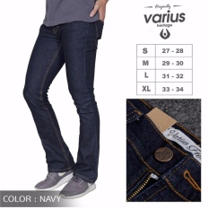 Celana jeans cutbray denim original navy biru dongker made in bandung