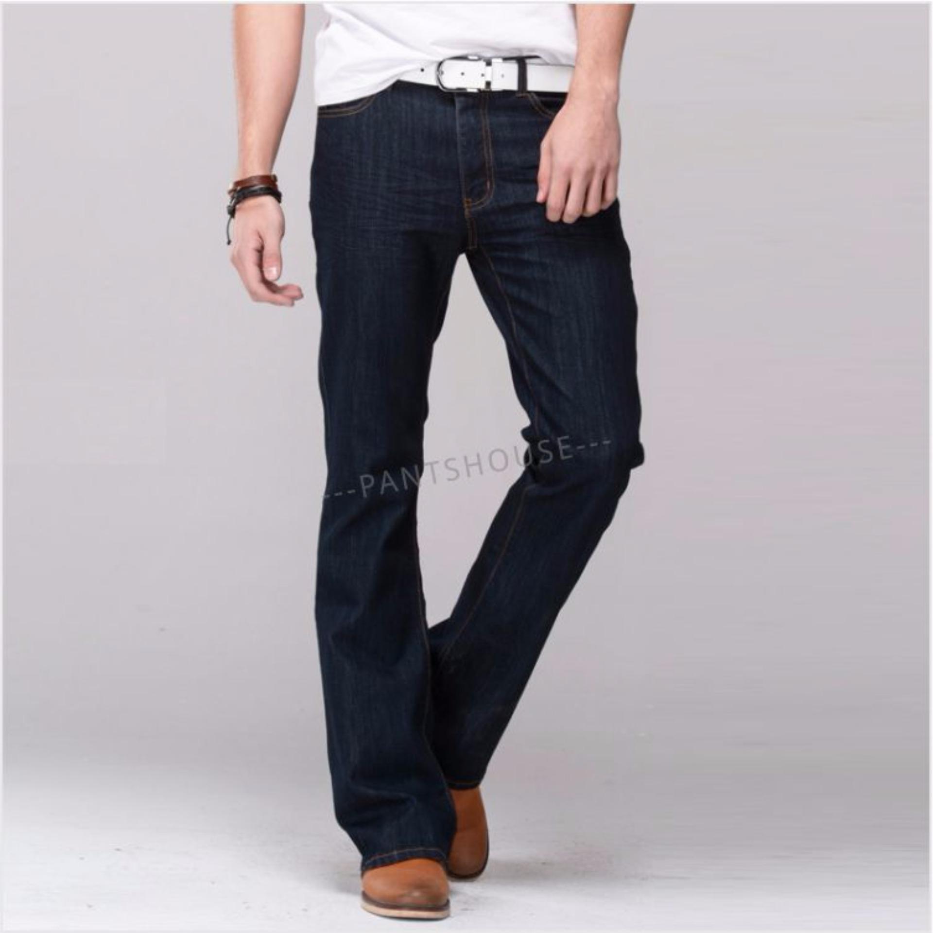 Celana Jeans Cutbray Pria Bahan Melar - celana cutbray denim 