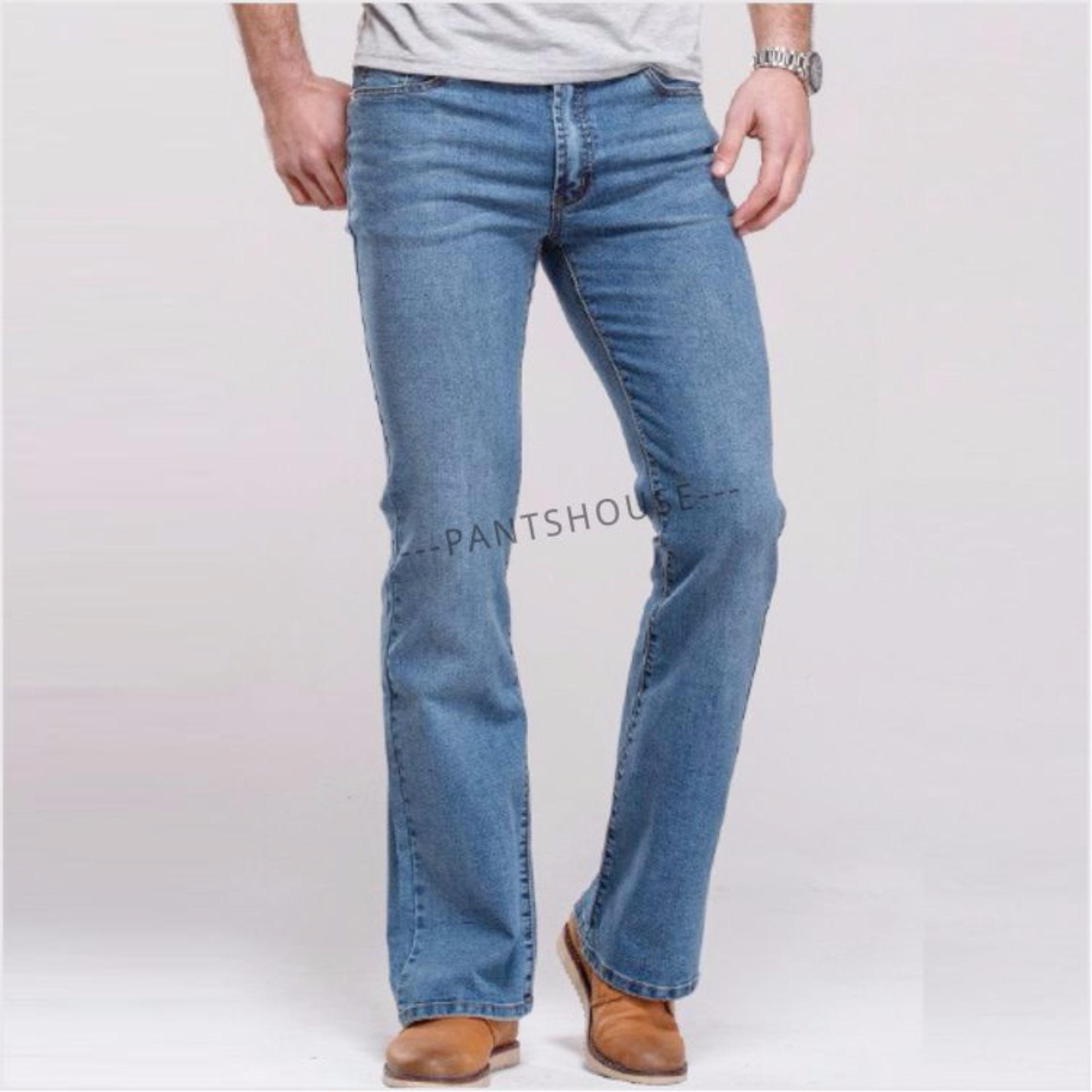 Celana Jeans Cutbray Pria Bahan Melar - celana cutbray denim 