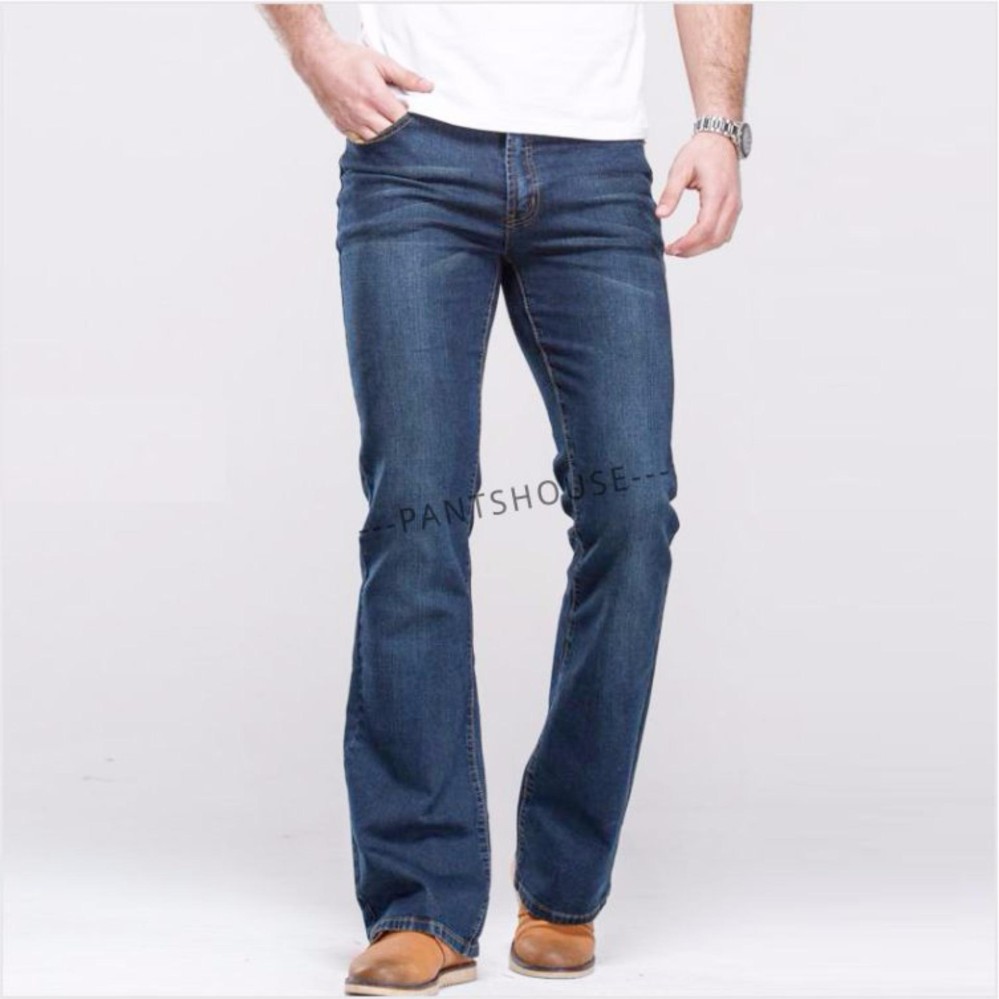 Celana Jeans Cutbray Pria Bahan Melar - celana cutbray denim 