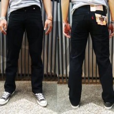 Celana Jeans Lvs Regular Standard Pria - Hitam