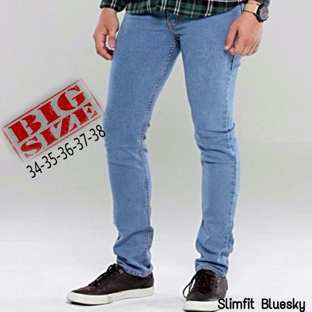 celana jeans panjang pria / jeans big size pria / jeans jumbo prai