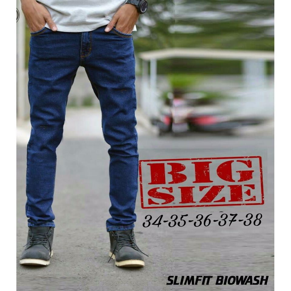 celana jeans panjang pria / jeans big size pria / jeans jumbo prai