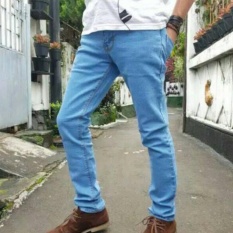Celana Jeans Pria Denim Skinny - Bio Blitz (Biru Muda)