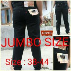 Celana Jeans Pria Jumbo Size Hitam/Black Levis-Wrangler - Ea7d3b