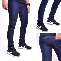 Celana jeans pria model skiny ( biru dongker )