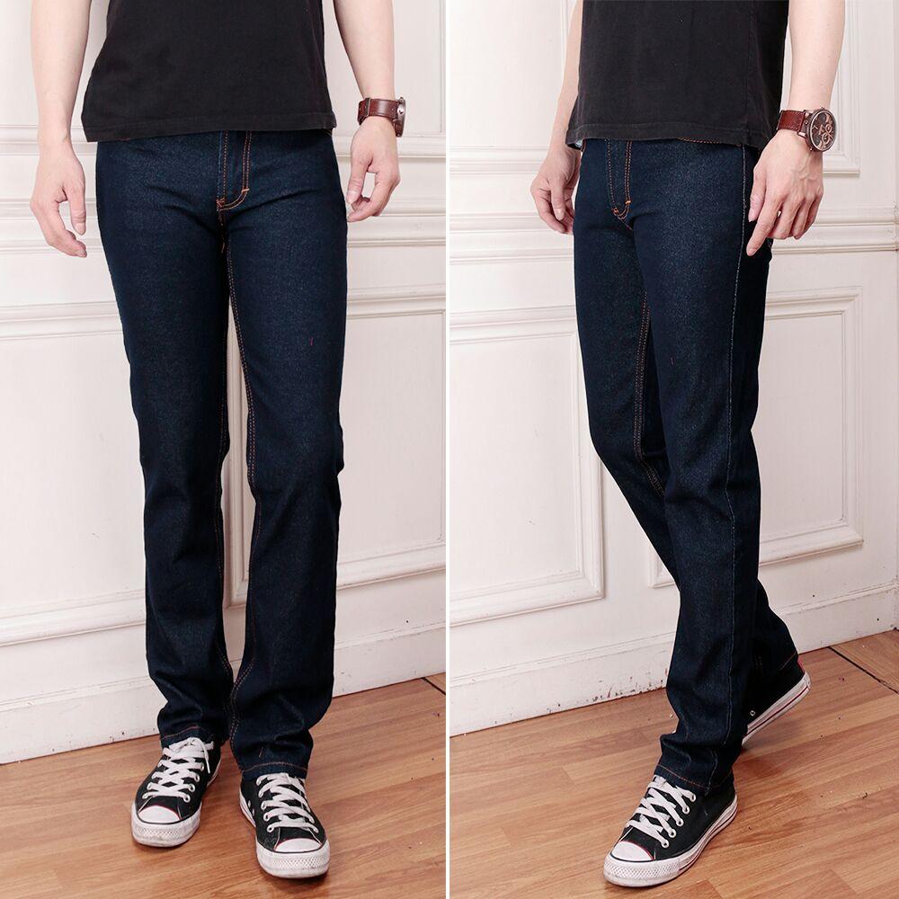 celana jeans pria standar hitam garment murah
