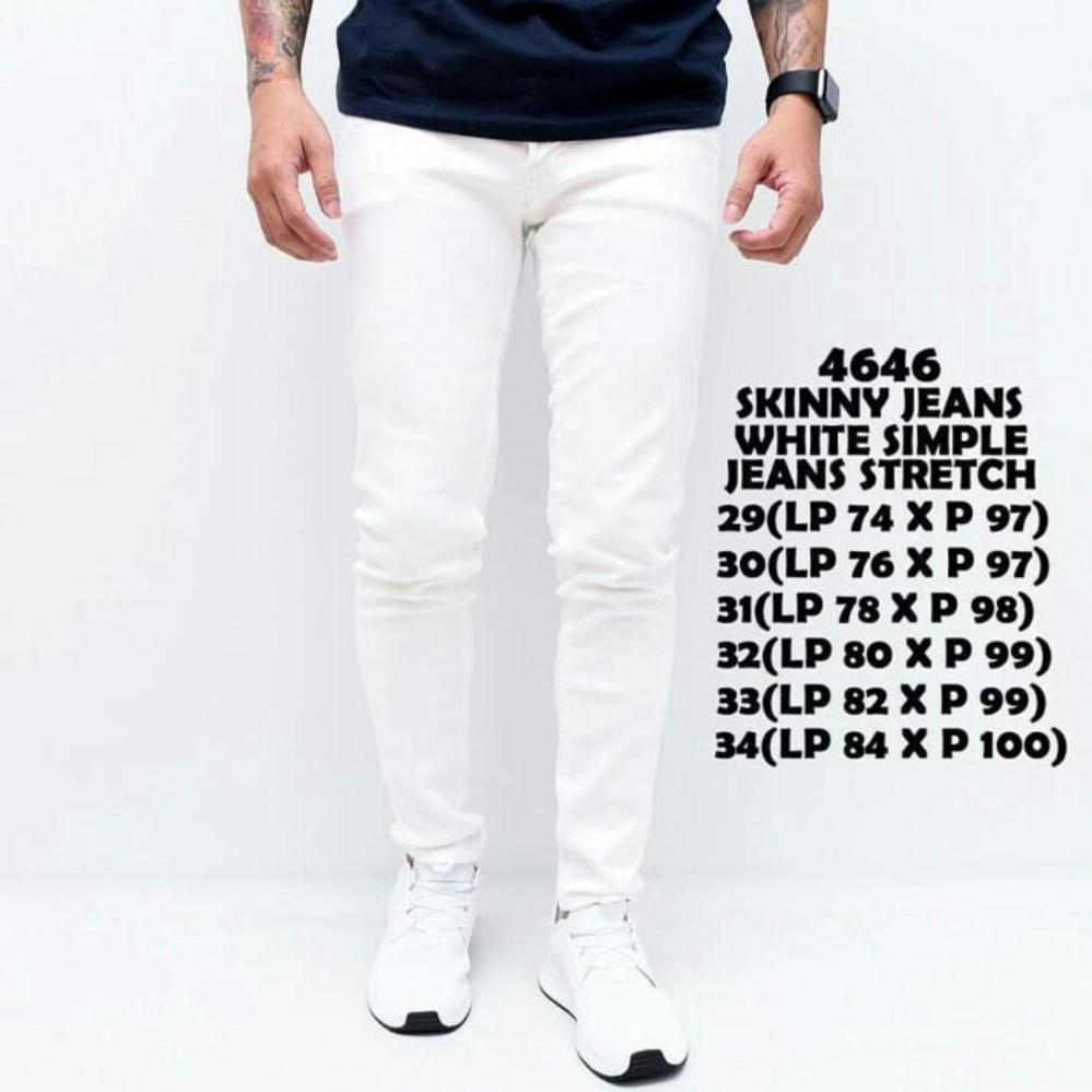 CELANA JEANS PUTIH PRIA