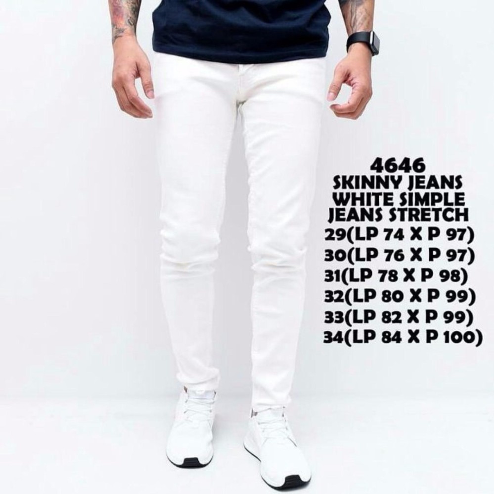 TMDK Fashion - Celana Jeans Putih Pria Bahan Softjeans Kwalitas Distro