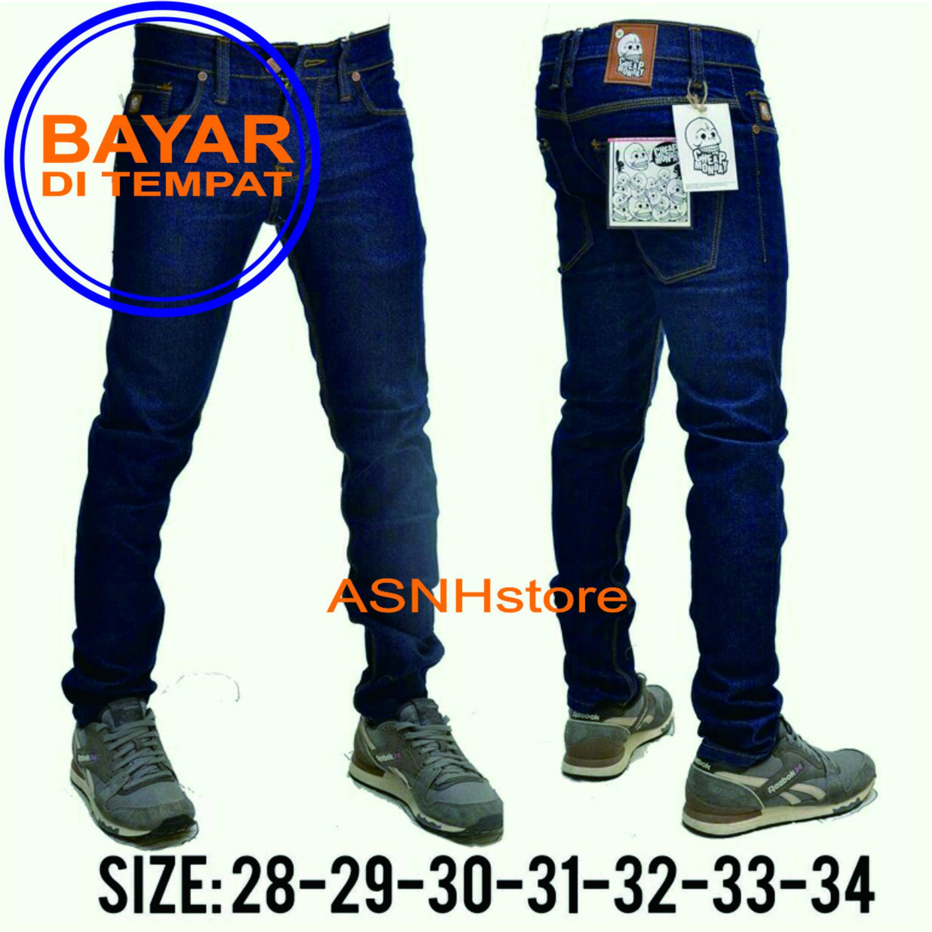 Celana jeans skinny / slimfit / pensil pria [dark blue]