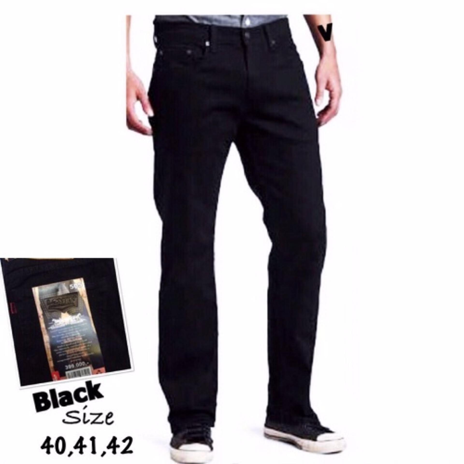 Celana Jeans Standar - Reguler Pria SUPER BIG, Sumper Jumbo - HITAM