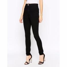 ZJeans Celana Jeans Wanita Terbaru High Waist Premium Quality Hitam Polos 27-34