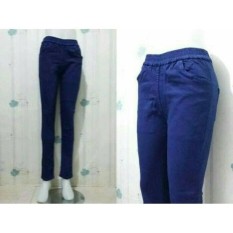 Celana jeans wanita JUMBO pinggang karet Murah